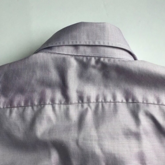 Stenstroms fitted body light  lilac 2 fold super cotton twill dress shirt Sz 16 - Picture 3 of 10